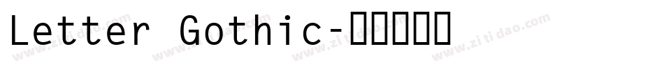 Letter Gothic字体转换